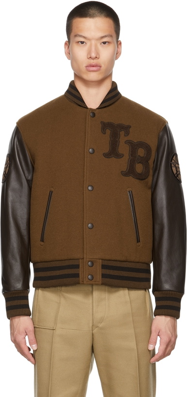 Photo: Burberry Brown Felton Varsity Jacket