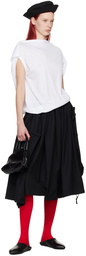 Comme des Garçons Black Drawstring Pouch Midi Skirt