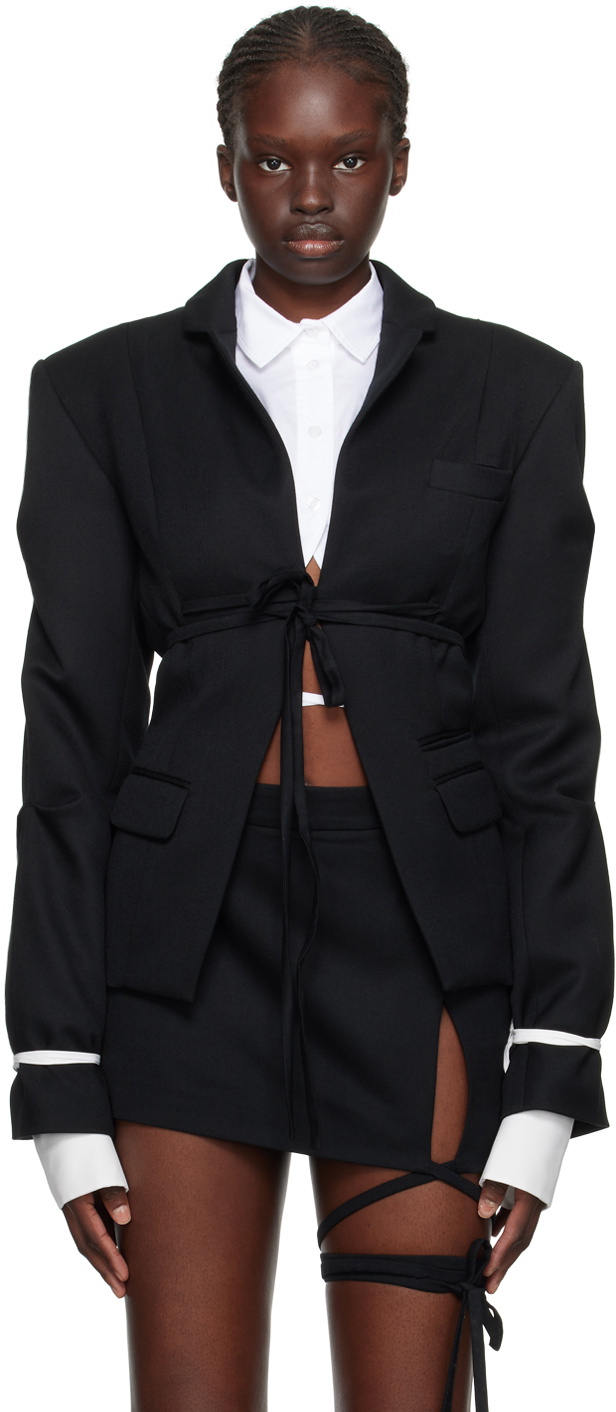 SRVC Black Slash Blazer