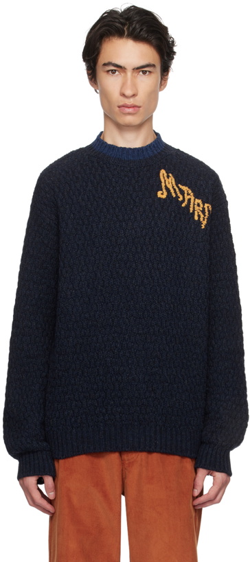 Photo: Marni Navy Embroidered Sweater
