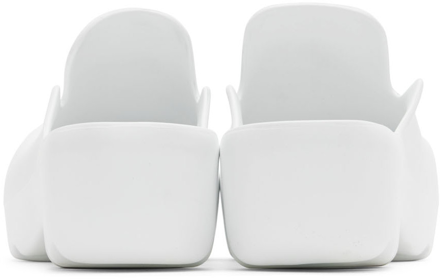 Bottega Veneta White Rubber Flash Clogs Bottega Veneta
