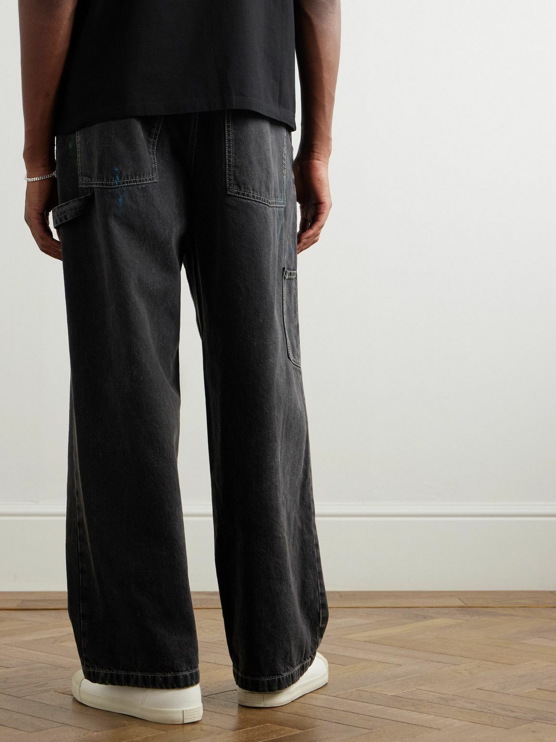 Maison Margiela - Wide-Leg Paint-Splattered Jeans - Black Maison Margiela - Wide-Leg Paint-Splattered Jeans - Black