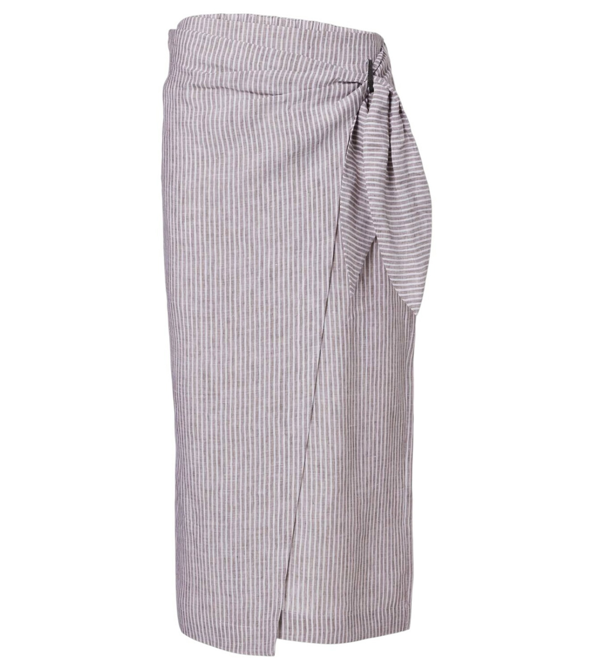 スカート BRUNELLO CUCINELLI Chino skirt in garment-dyed cotton and li Brunello Cucinelli Garment-dyed cotton and linen cover chino