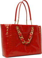 Balmain Red 1945 Soft Cabas Tote