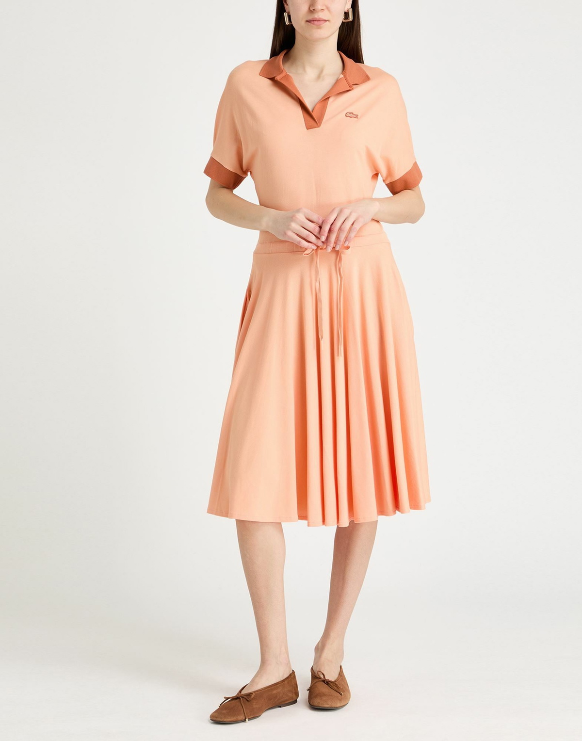 Lacoste Womens Midi dress Apricot