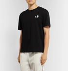 McQ Alexander McQueen - Appliquéd Cotton-Jersey T-Shirt - Black