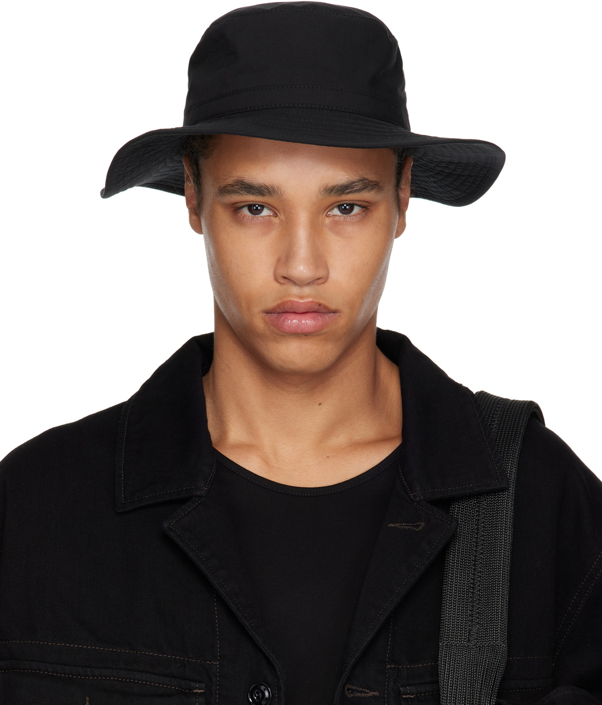 Lemaire Brown Navy Bucket Hat Lemaire