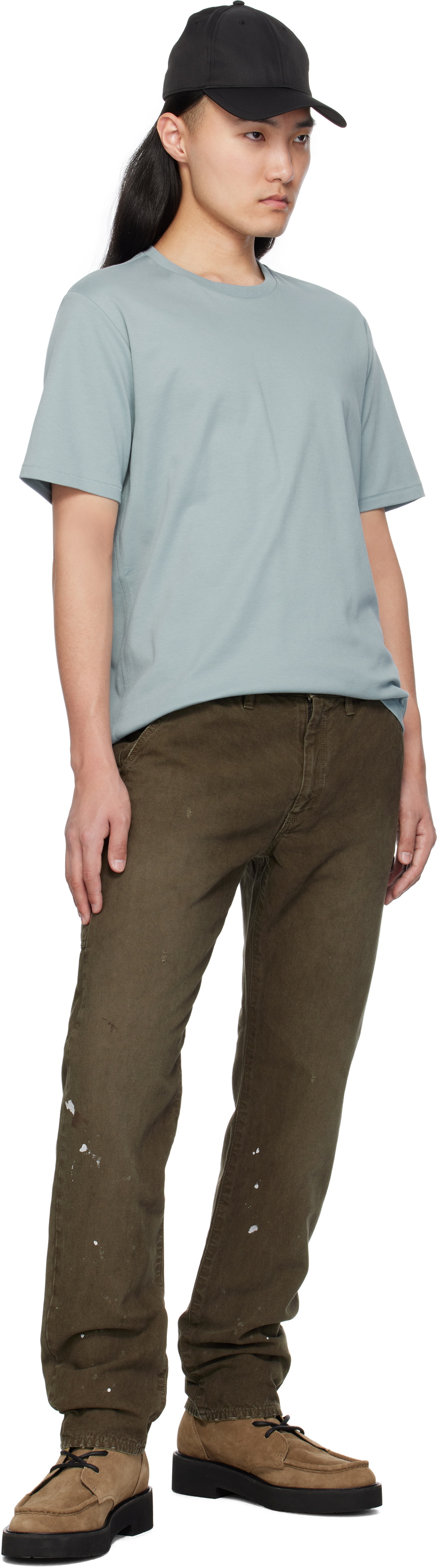 rag & bone Blue Pima Cotton T-shirt