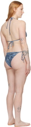 Acne Studios Indigo Trompe-l'œil Bikini