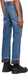 Alexander McQueen Blue Straight Leg Jeans