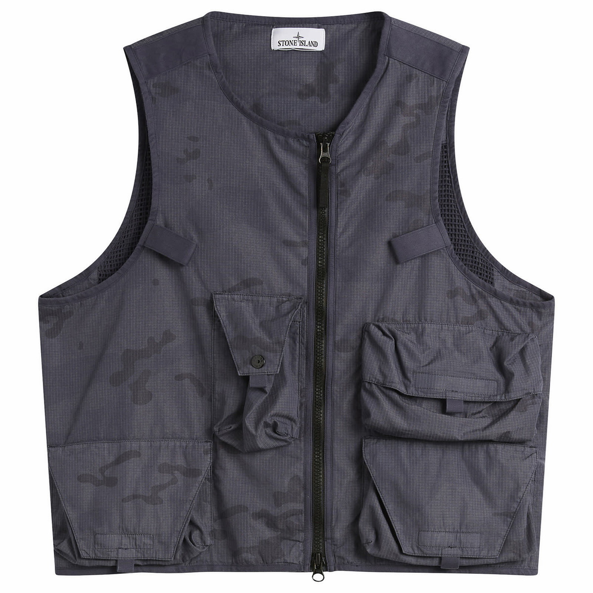 Stone Island Men's David Light Indigo-TC Vest in Indigo Stone Island