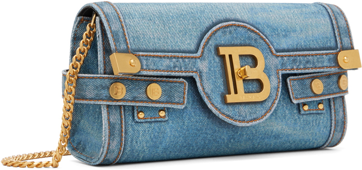 Balmain Blue B-Buzz Pouch 23 Bag