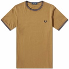 Fred Perry Authentic Men's Twin Tipped T-Shirt in Shaded Stone