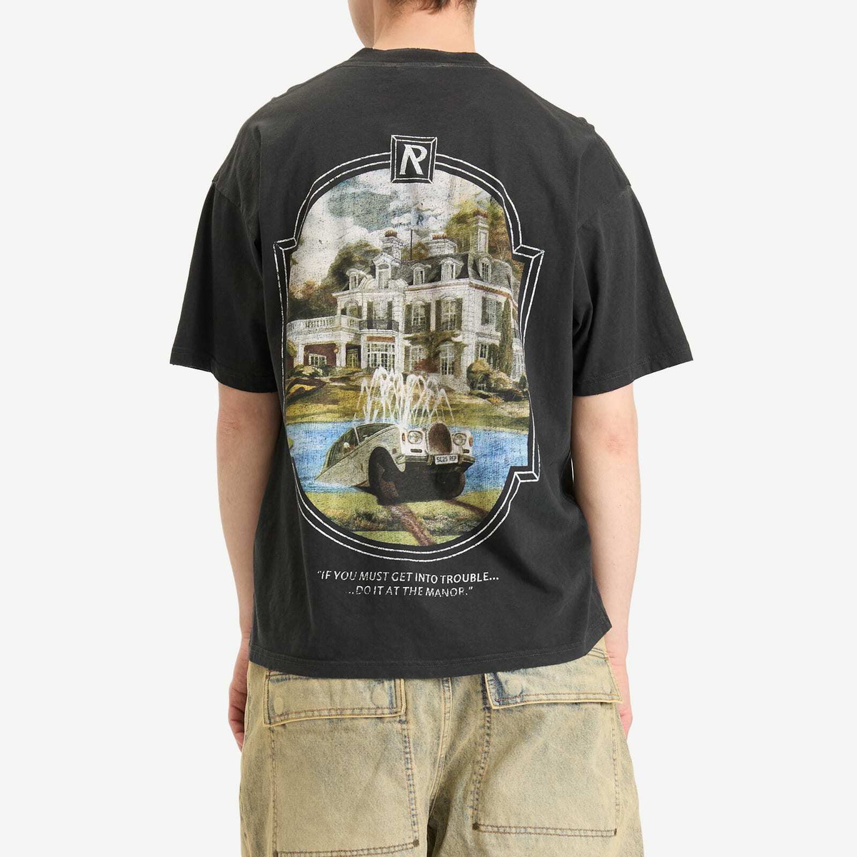 Represent Men's Revere Manor T-Shirt in Stained Black Represent