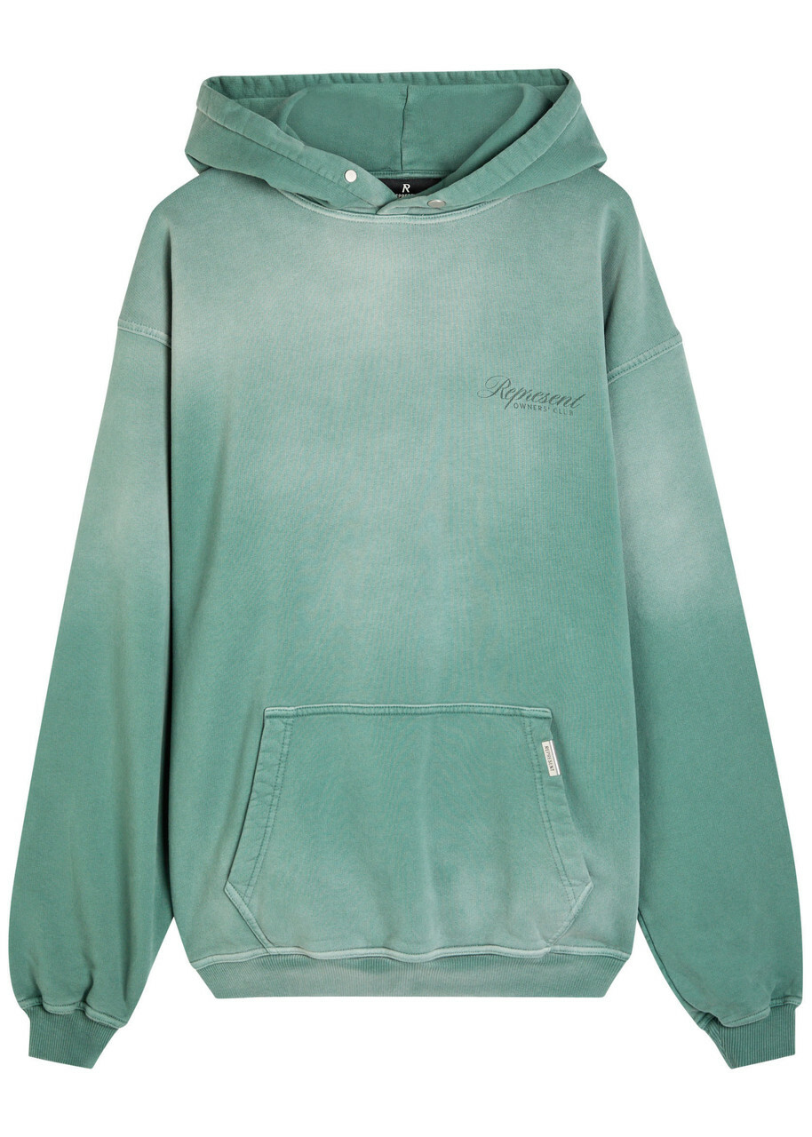 Represent Owners' Club Hooded Cotton Sweatshirt Green