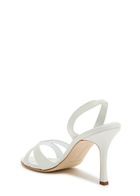 Manolo Blahnik Callasli 90 Leather Slingback Sandals White