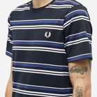 Fred Perry Authentic Men's Fine Stripe T-Shirt in Navy