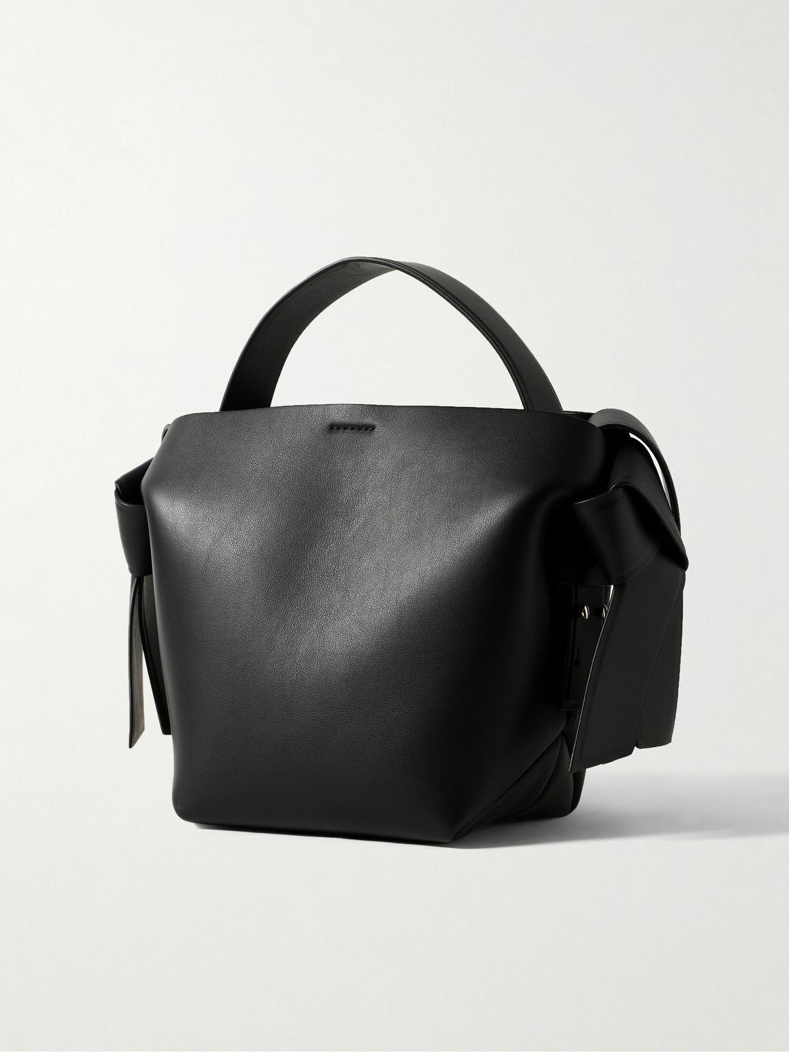 Acne Studios - Musubi Mini Knotted Logo-Debossed Leather Messenger Bag