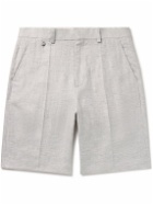 Agnona - Straight-Leg Linen-Twill Bermuda Shorts - Gray