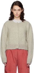 AMOMENTO Gray New Grandma Cardigan