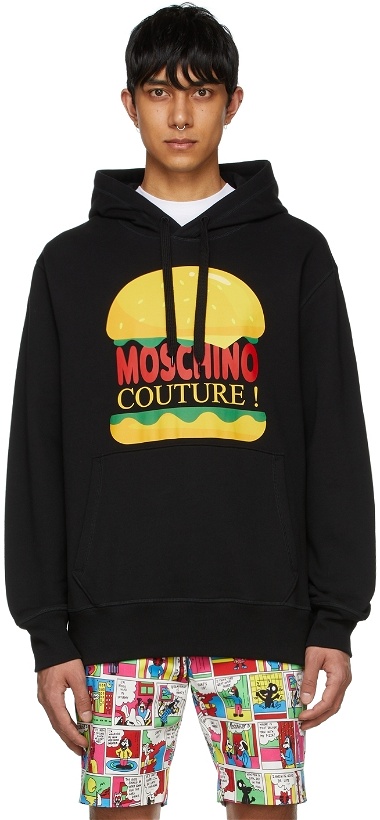 Photo: Moschino Black Organic Cotton Hoodie