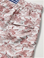 Atalaye - Ardea Short-Length Printed Recycled Swim Shorts - Red