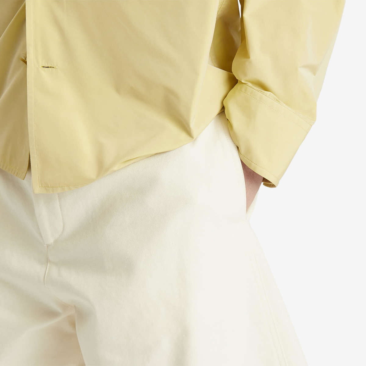 Jil Sander+ Men's Relaxed Fit Chinos in Eggshell