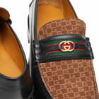 Gucci Men's Kaveh GG Penny Loafer in Black