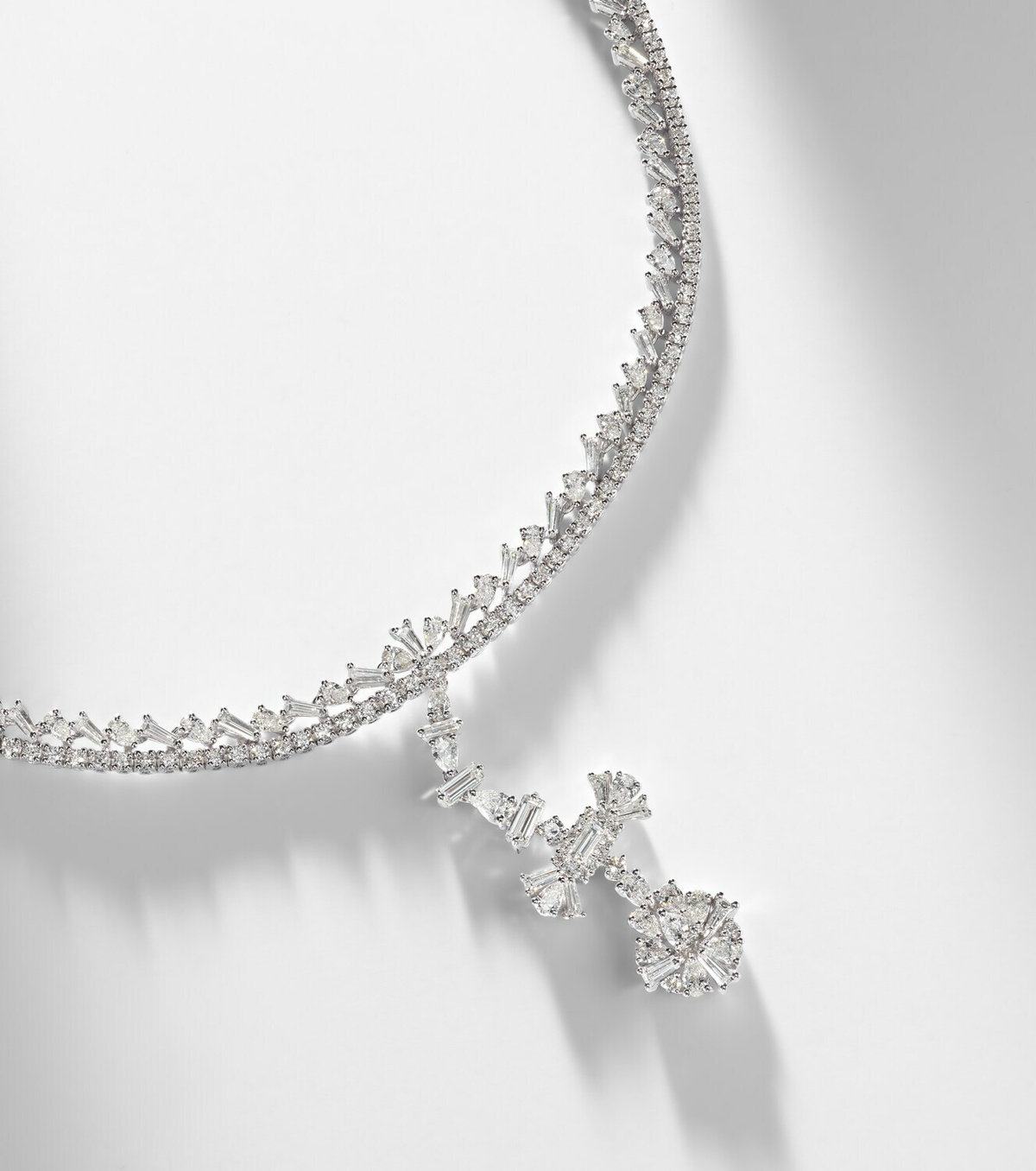 Yeprem Y-Couture 18kt white gold pendant necklace with diamonds