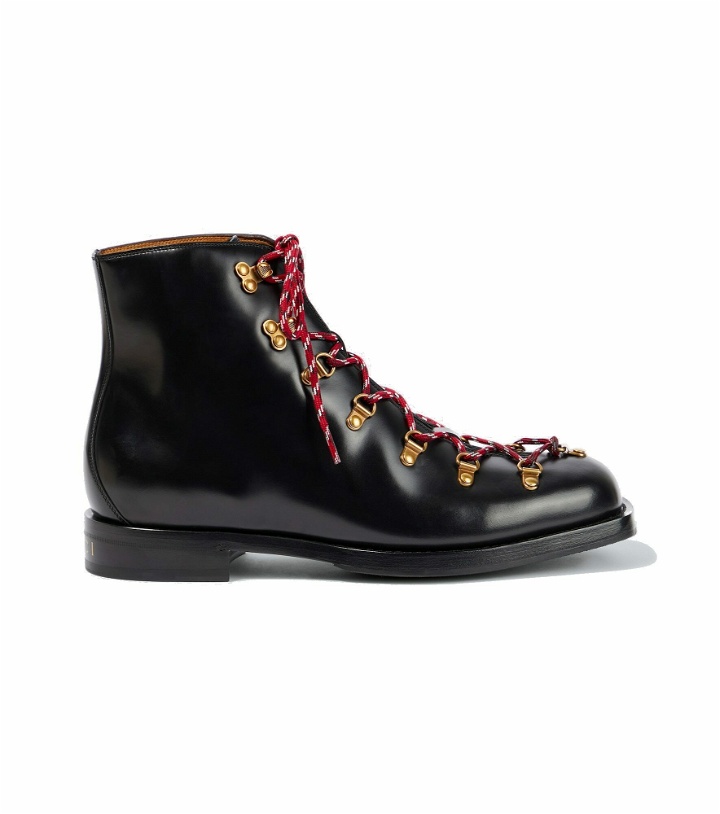 Photo: Gucci - Lace-up leather ankle boots
