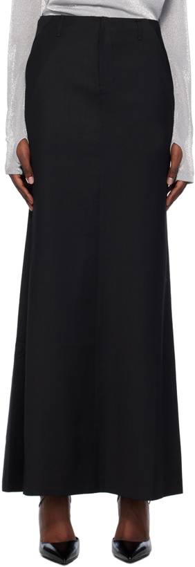 Photo: lesugiatelier Black Tailored Maxi Skirt