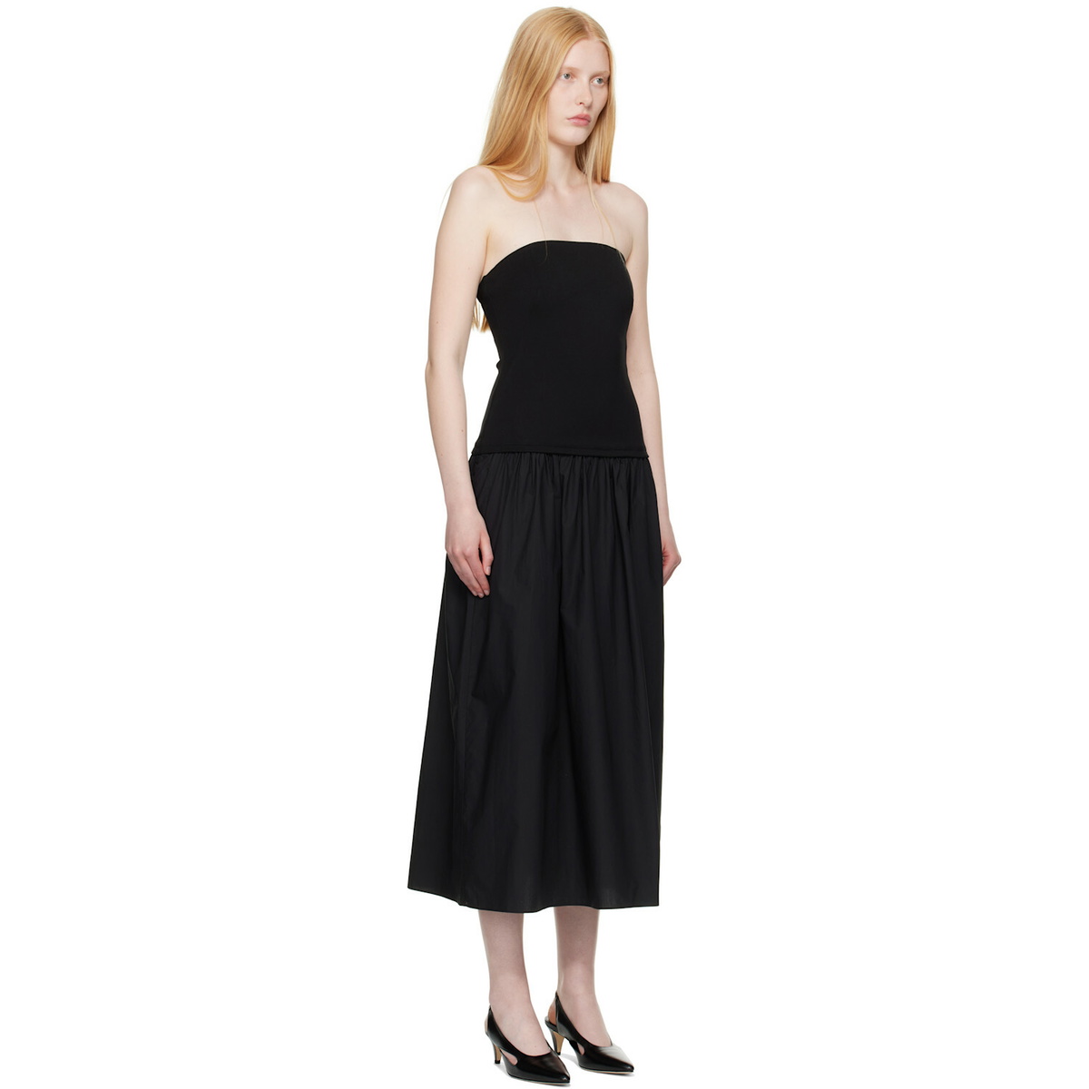 rag & bone Black Irina Mixed-Media Midi Dress