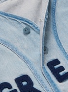 KAPITAL - Appliquéd Patchwork Denim Shirt - Blue