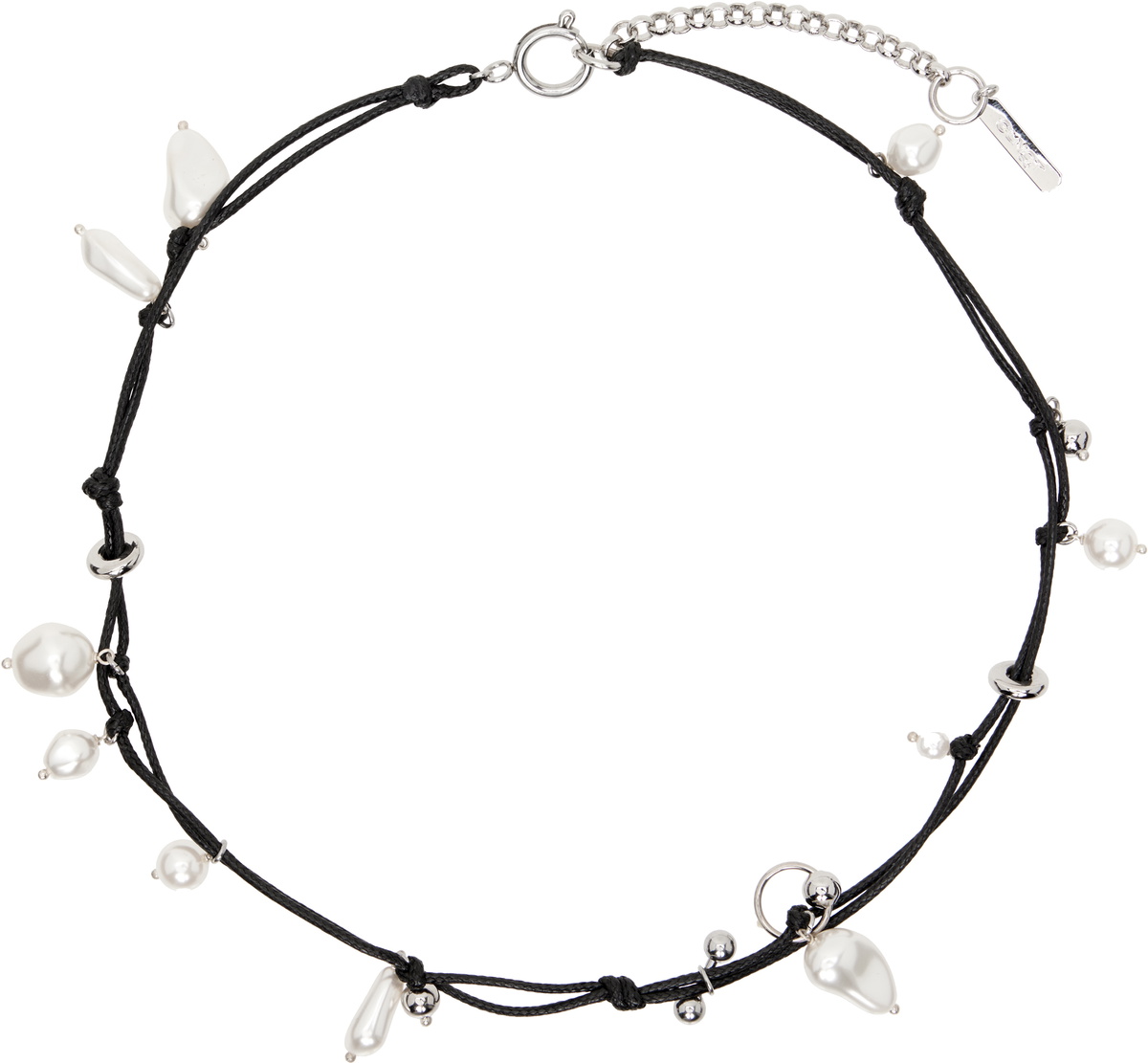 Justine Clenquet Silver Evie Necklace Justine Clenquet