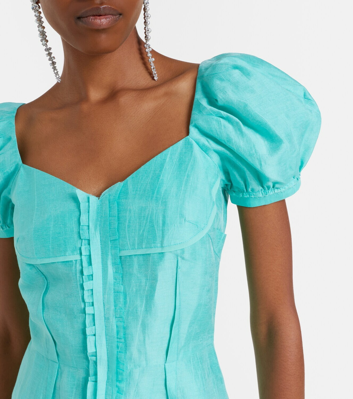 Shushu/Tong Linen-blend midi dress