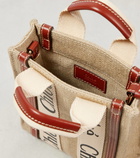 Chloé Woody North South Mini canvas tote bag