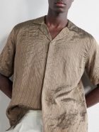 Orlebar Brown - Maitan Villa Camp-Collar Striped Woven Shirt - Brown