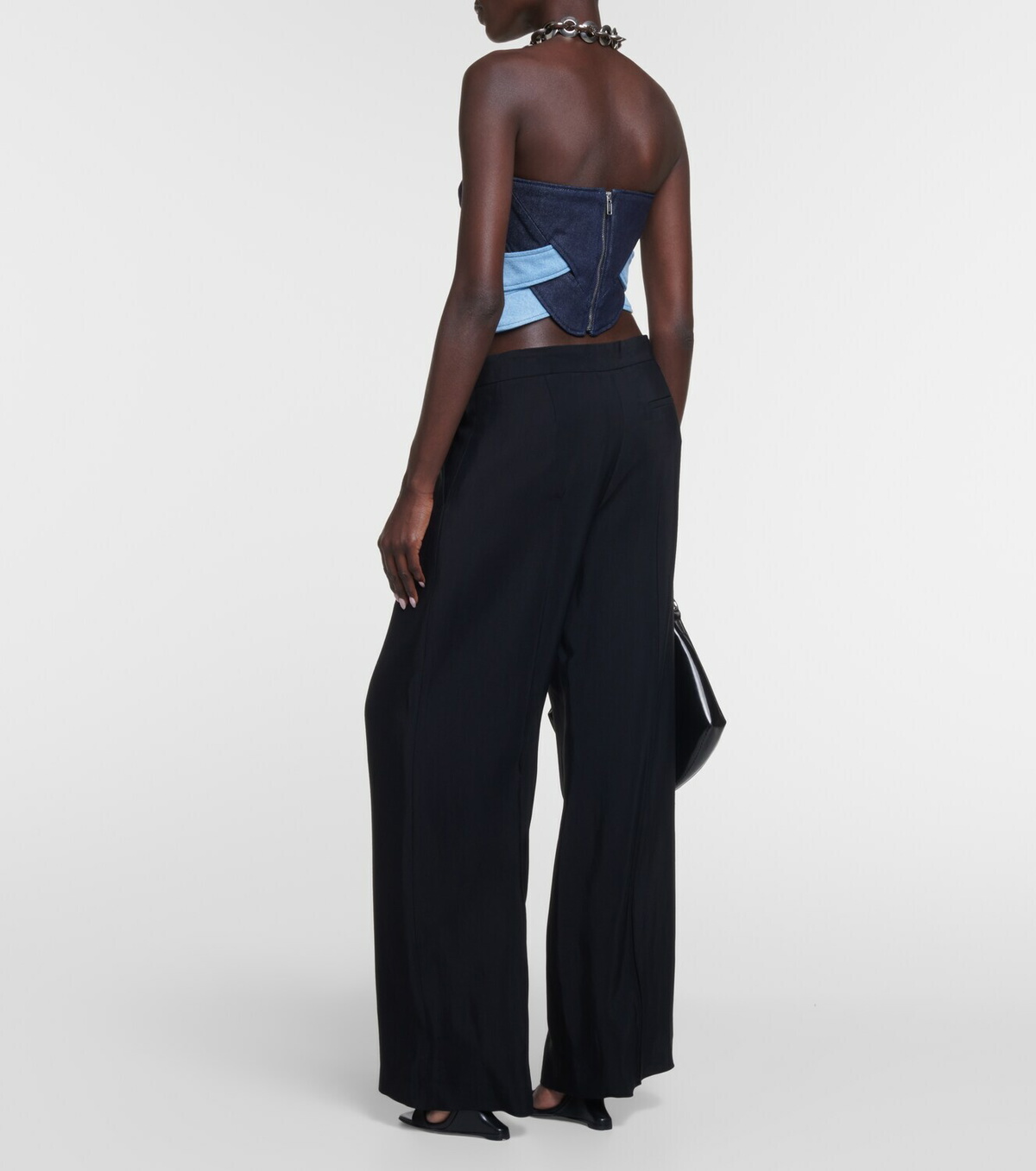 Dion Lee Strapless denim corset top