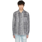 Amiri Grey Flannel Leopard Shirt