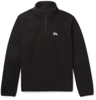 Stüssy - Logo-Embroidered Fleece Half-Zip Sweatshirt - Black