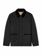 Burberry - Corduroy-Trimmed Quilted Nylon Barn Jacket - Black