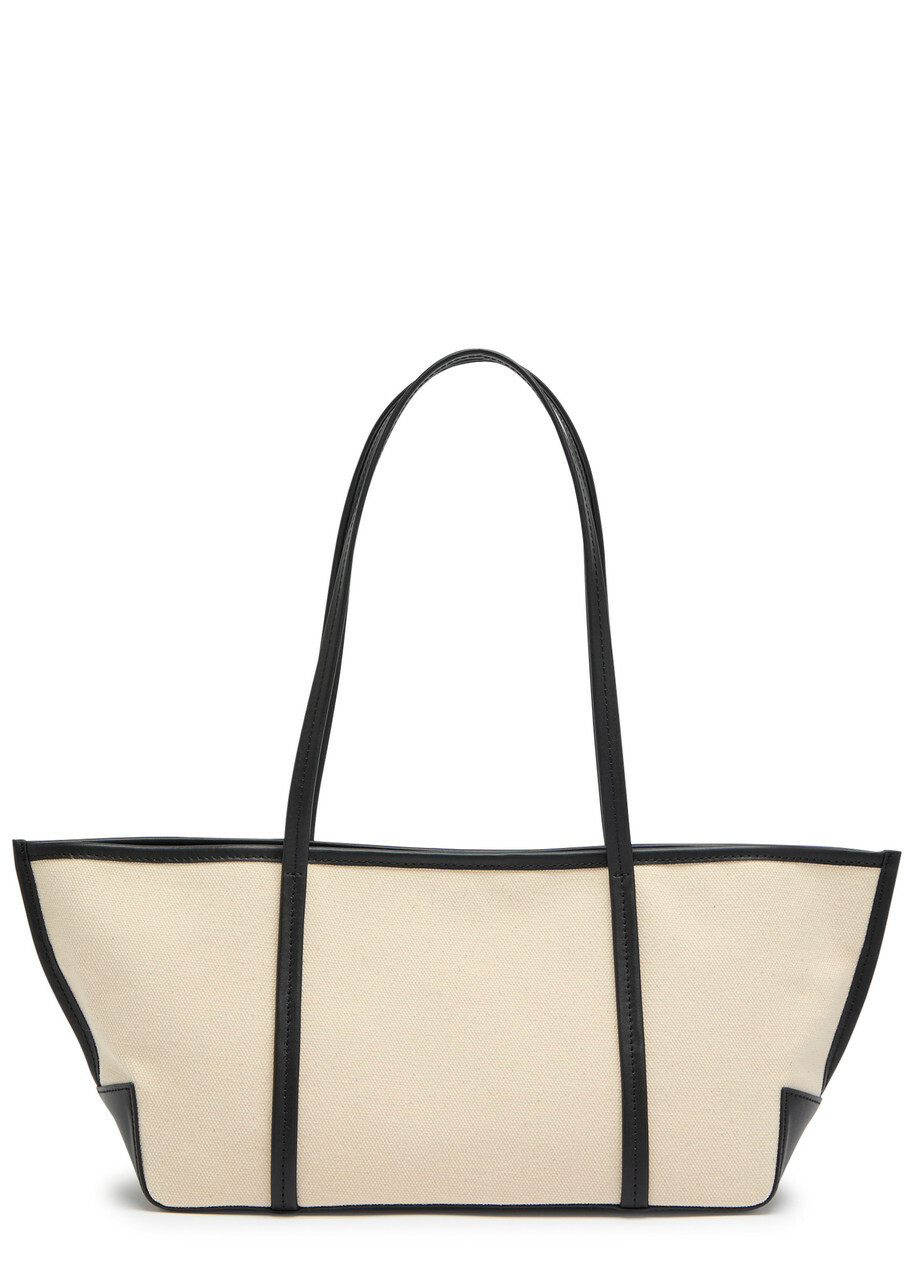 ST. Agni Slim Bateau Small Canvas Tote bag - White - One Size