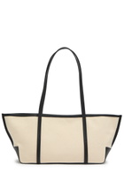 ST. Agni Slim Bateau Small Canvas Tote bag - White - One Size