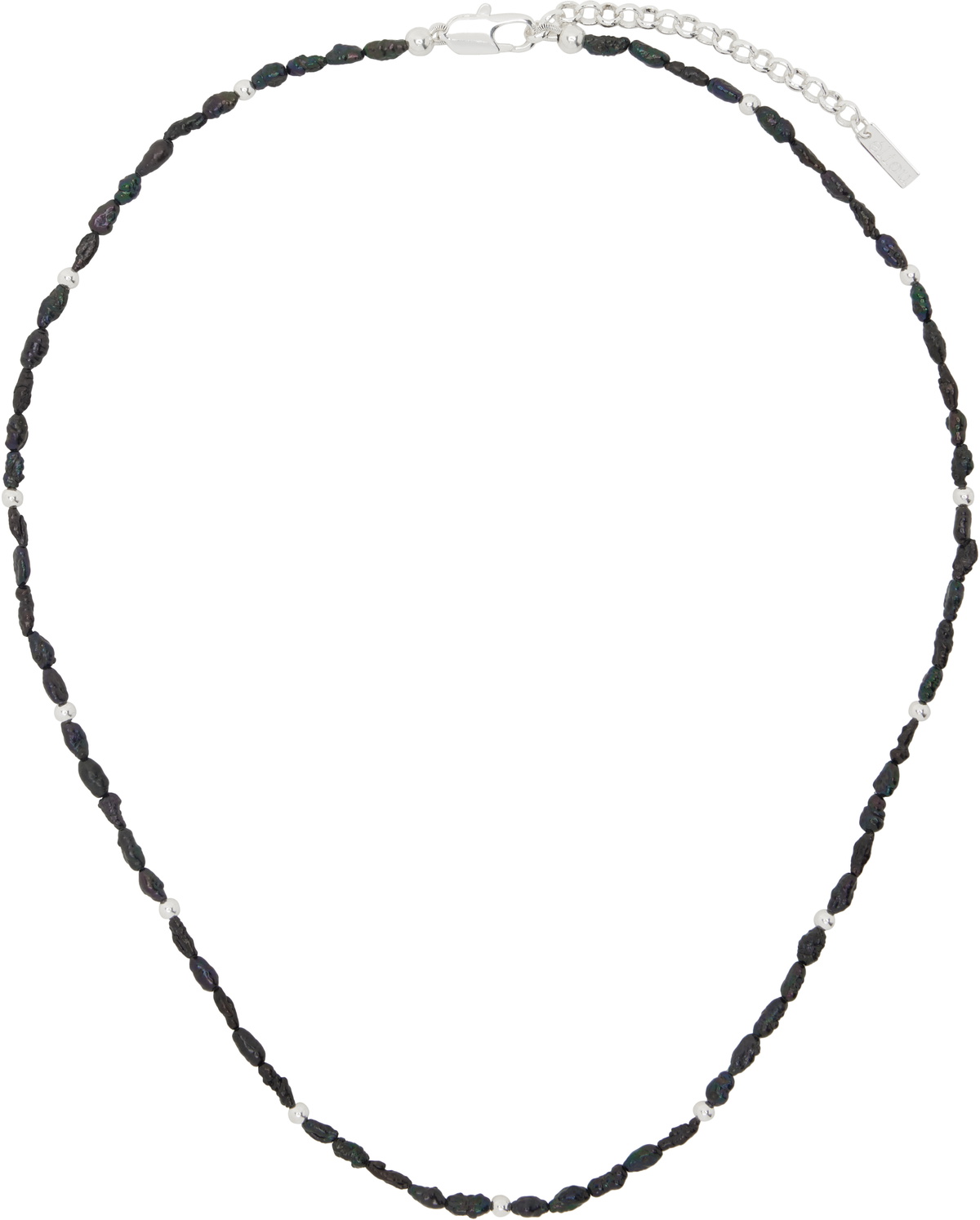 [ ELIOU★Erec ] onyx & sterling-silver necklace★関税送料込 éliou - Erec Silver Onyx Necklace éliou