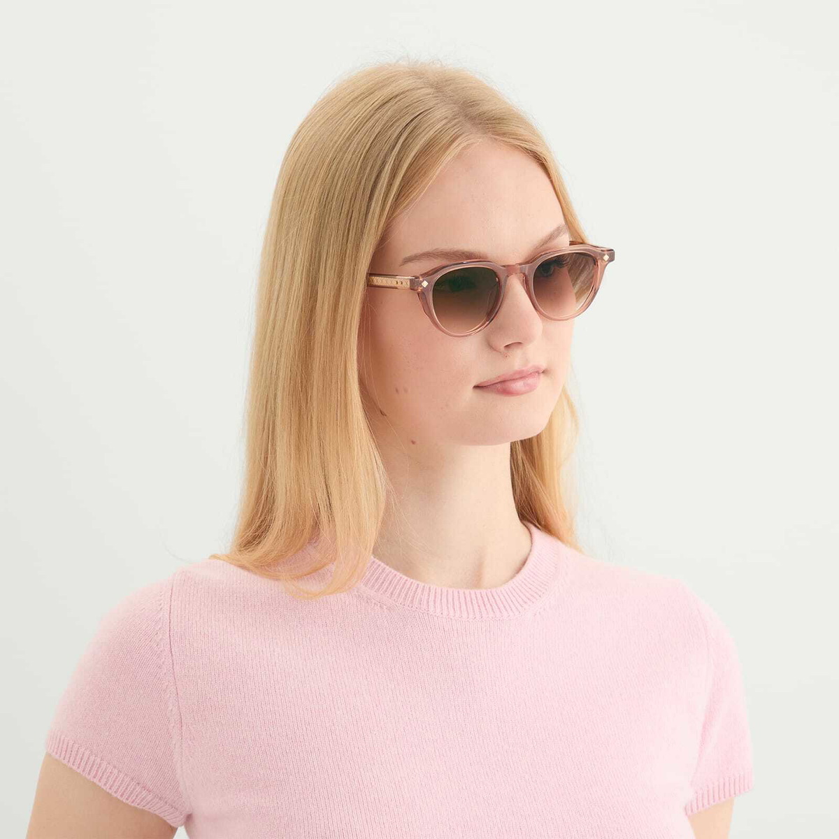 Lunetterie Générale Enfant Terrible Sunglasses in Terra Crystal/Champagne 
