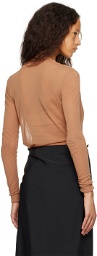 Givenchy Beige Draped Blouse