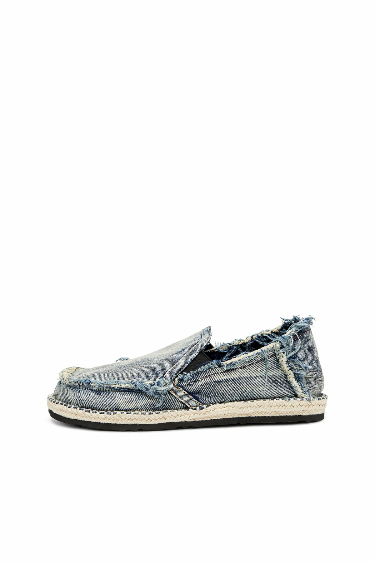 Diesel Espadrille loafers in distressed denim - Lace Ups and Mocassins Mens in Blue