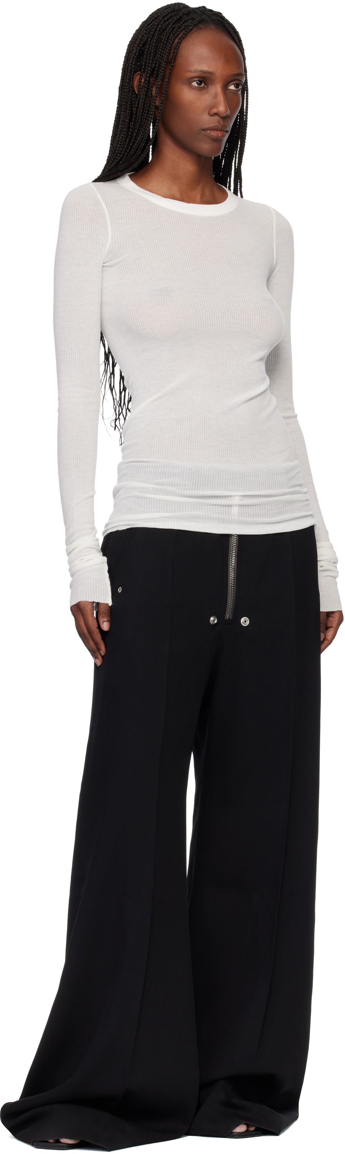 Rick Owens Off-White Temple Rib LS T-shirt