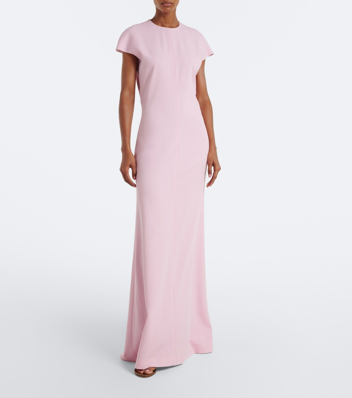 Jil Sander Open-back virgin wool gown