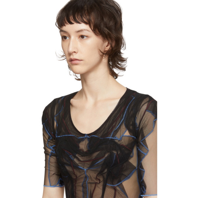 Y/Project Black Tulle Bodysuit